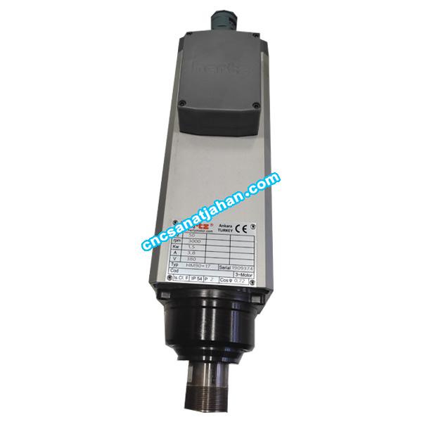 اسپیندل موتور هوا خنک 1.5 کیلو وات 3000 دور سری HM90-17 برند هرتز (Hertz)