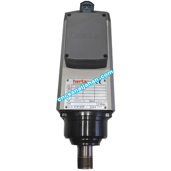اسپیندل موتور هوا خنک 4 کیلو وات 18000 دور سری HM90-10 برند هرتز (Hertz)