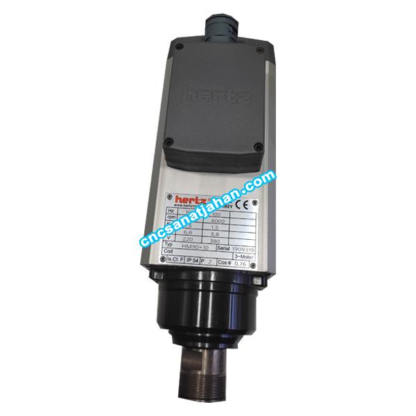 اسپیندل موتور هوا خنک 1.5 کیلو وات 6000 دور سری HM90-10 برند هرتز (Hertz)